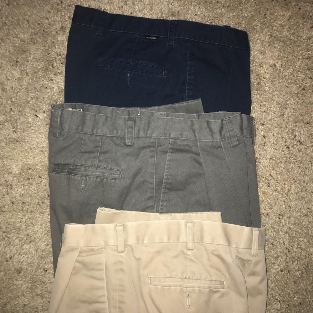 3 pairs men’s dress slacks - 36x30